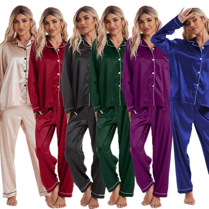 Aanpasbare satyn pyjama -stelle vir mans en vroue