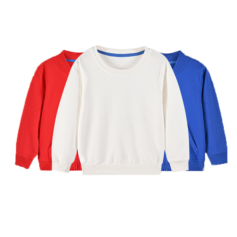 Kleuter soliede kleur gemaklike sweatshirt langmou trui trui