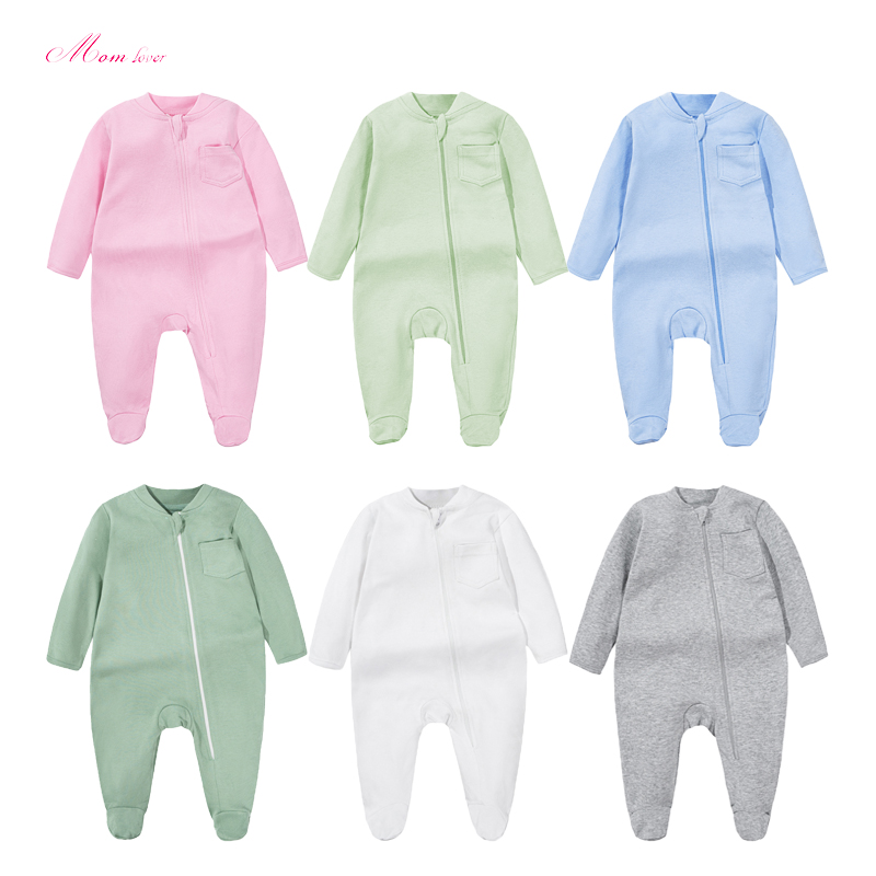 Pasgebore gebreide langmou Bodysuit Jumpsuit