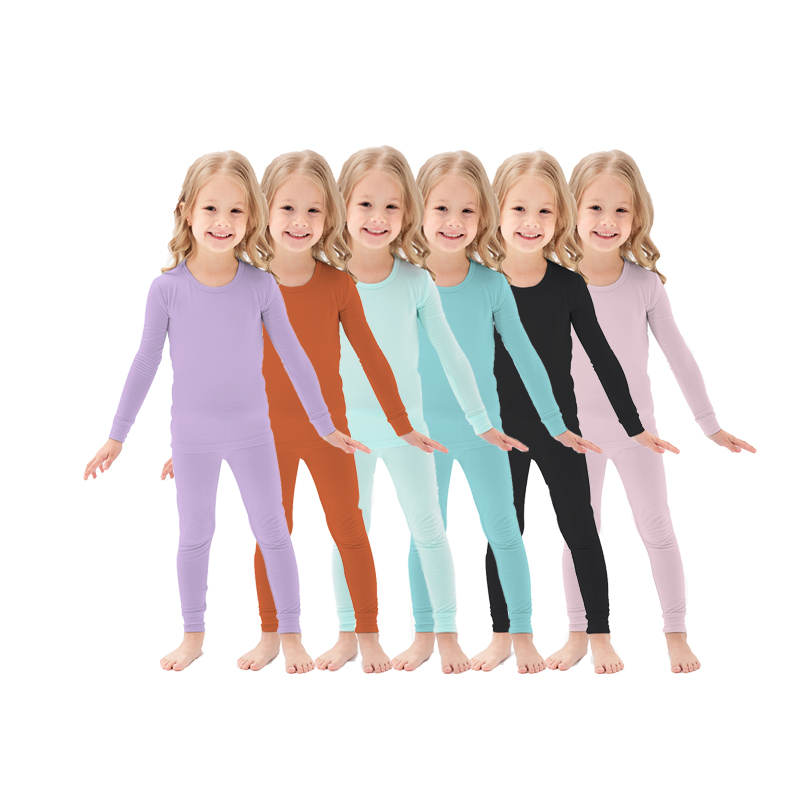 Pasgemaakte bamboesvesel kinders se pajama -stel